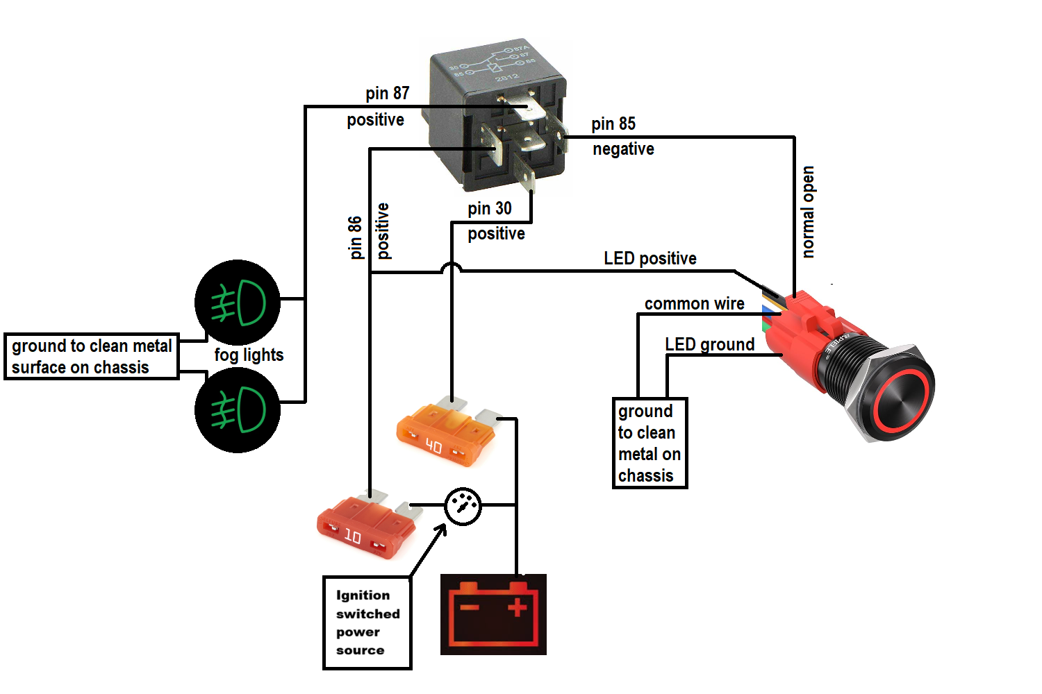 5 pin relay wiring
