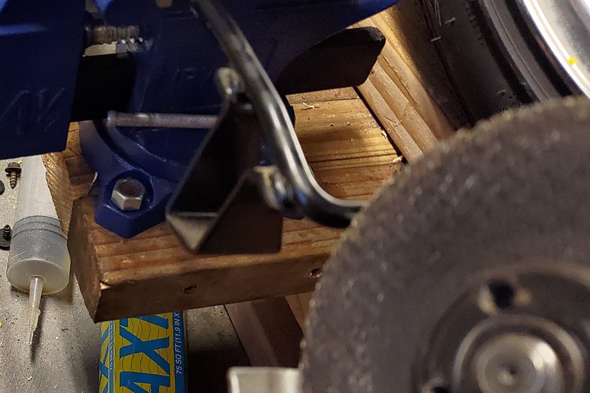 G35 Pedal Arm Modification - Before Cut